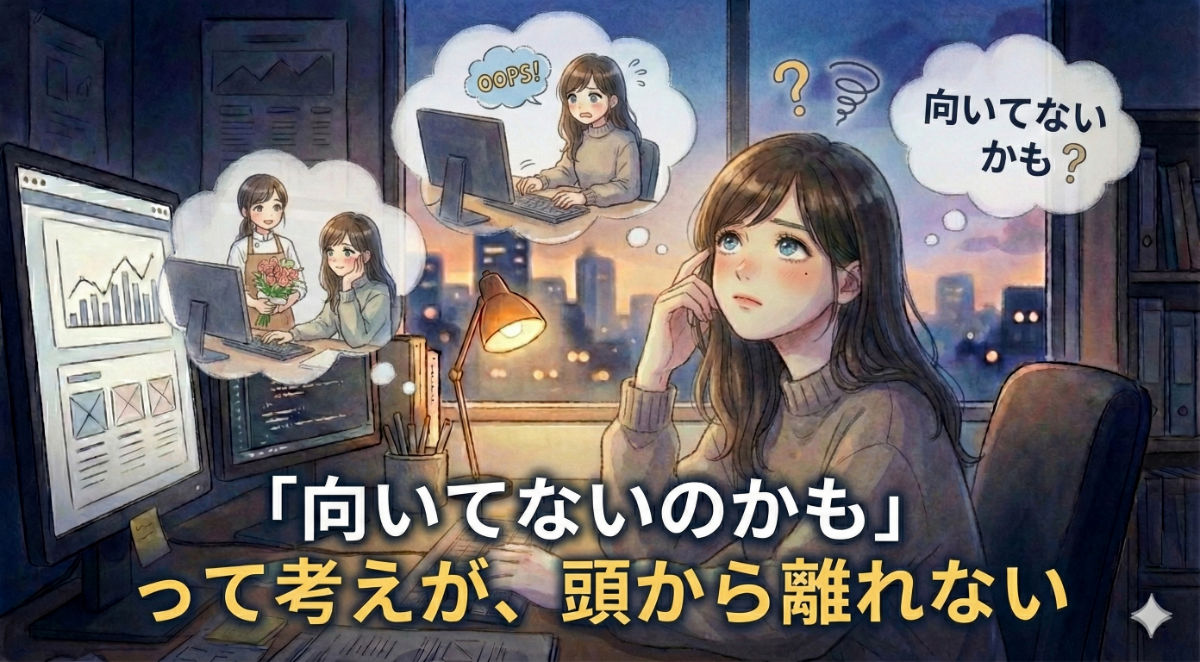 「向いてないのかも」って考えが、頭から離れない