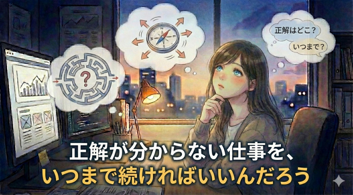 正解が分からない仕事を、いつまで続ければいいんだろう
