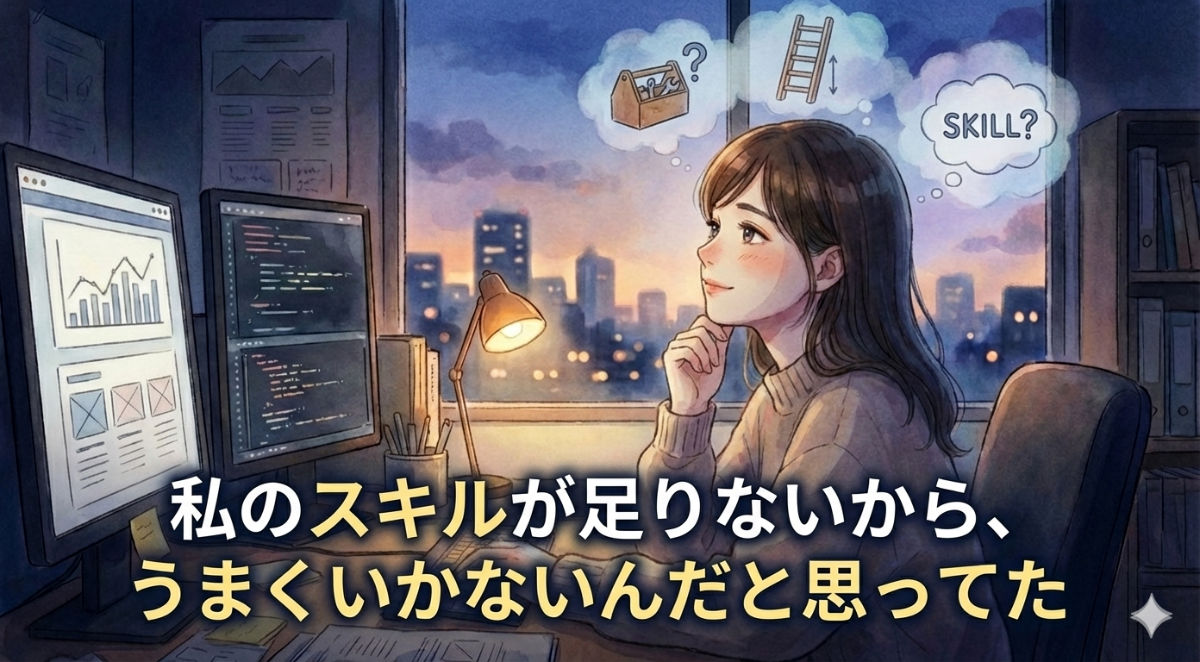 私のスキルが足りないから、うまくいかないんだと思ってた