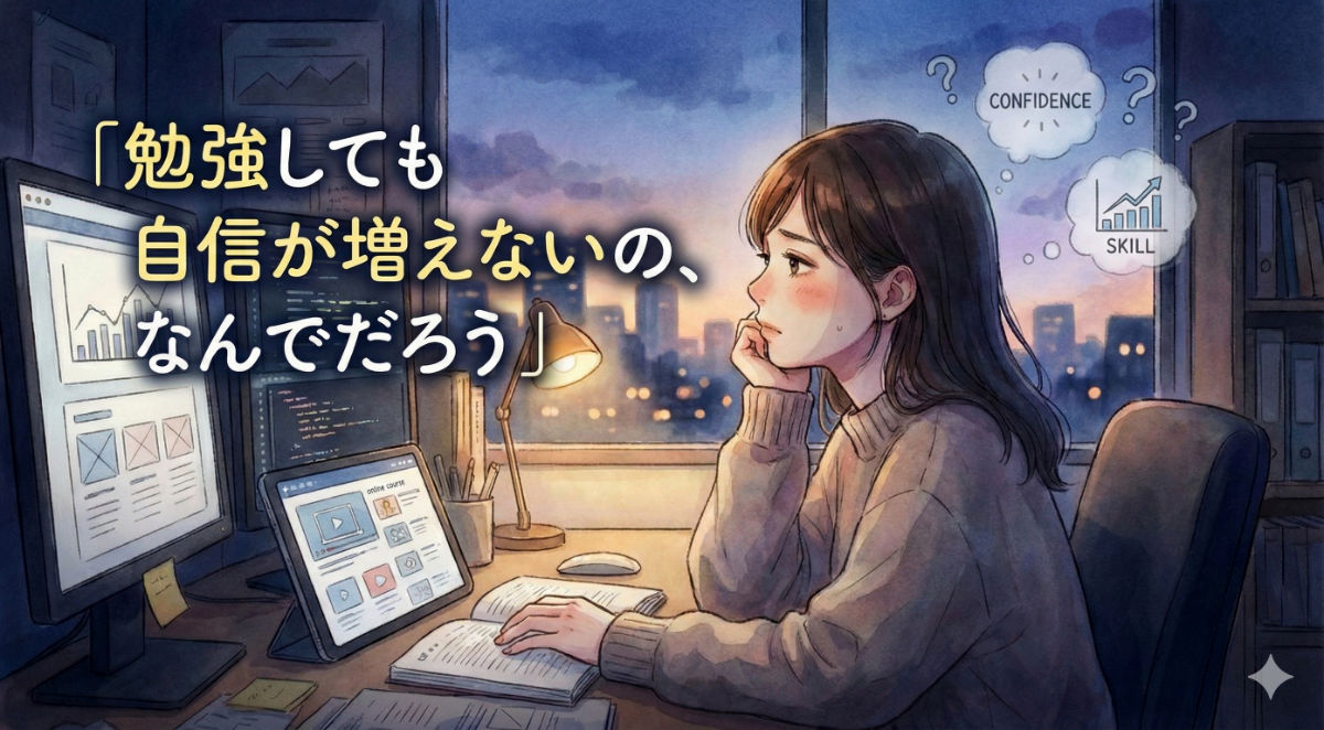 勉強しても自信が増えないの、なんでだろう